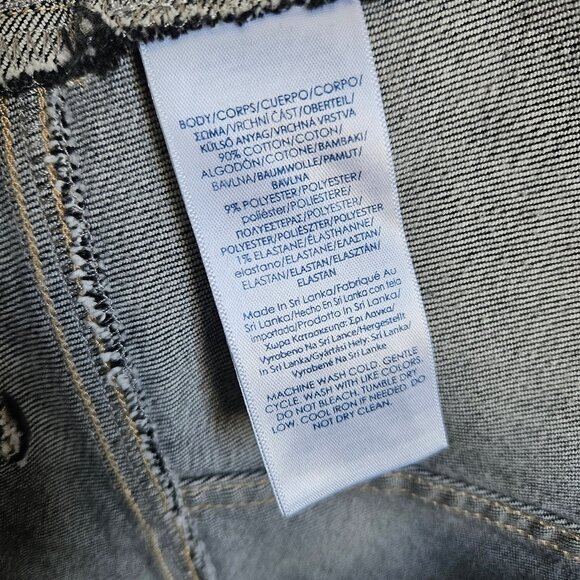 NWOT Chaps Women's Black Wash Denim Skirt - Picture 5 of 8